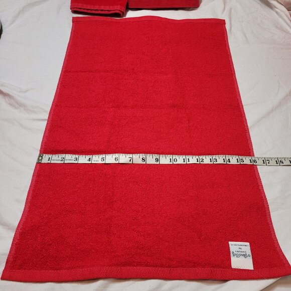 Christmas Holiday Towels Vintage Cotton USA Embroidered Applique Joy Wreath 4Set - Picture 7 of 9